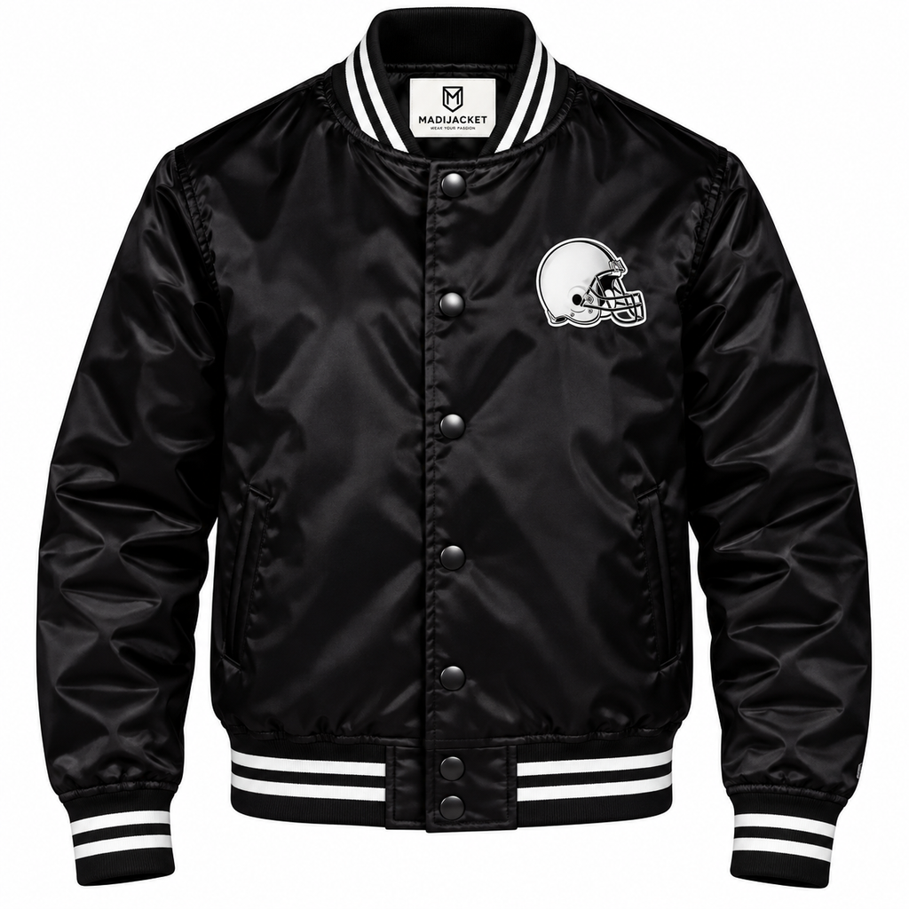 Cleveland Browns Black Heavyweight Satin Jacket