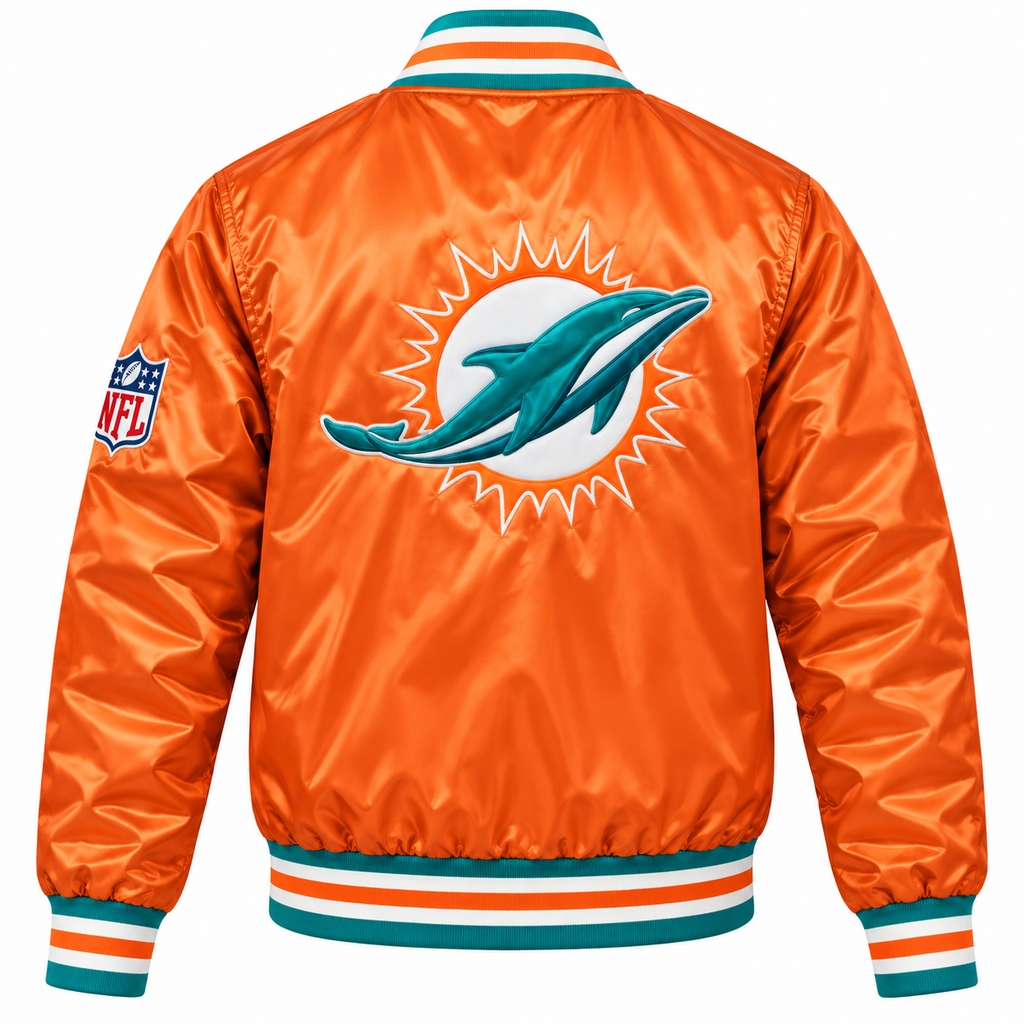 Miami Dolphins Retro Heavyweight Satin Jacket