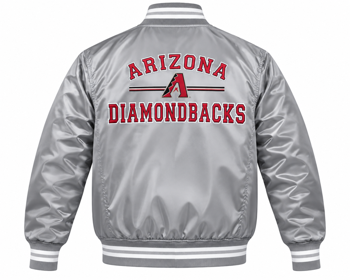 Arizona Diamondbacks Gray Heavyweight Satin Jacket
