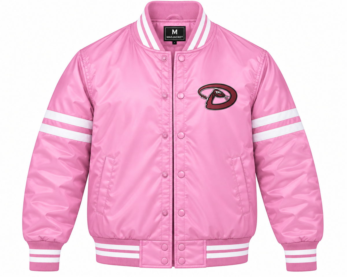 Arizona Diamondbacks Pink Heavyweight Satin Jacket