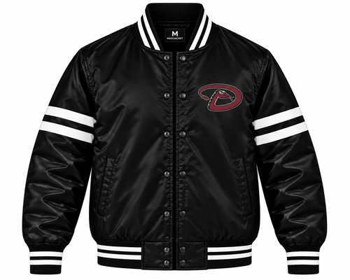 Arizona Diamondbacks Stripe Sleeves Heavyweight Satin Jacket