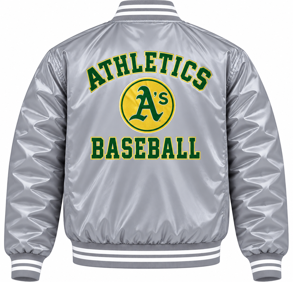 Athletics Gray Heavyweight Satin Jacket Main image