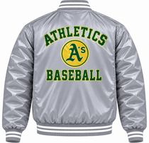 Athletics Gray Heavyweight Satin Jacket