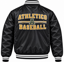 Athletics Black Heavyweight Satin Jacket