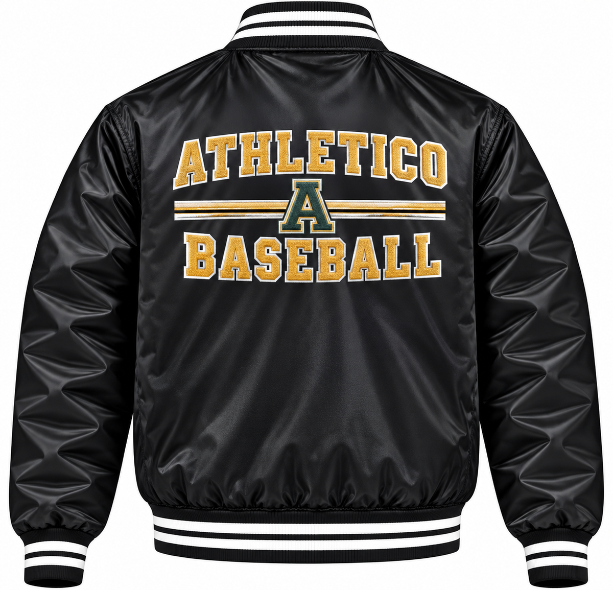 Athletics Black Heavyweight Satin Jacket