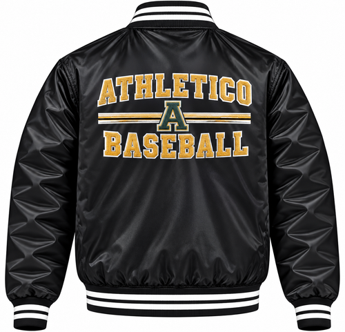 Athletics Black Heavyweight Satin Jacket