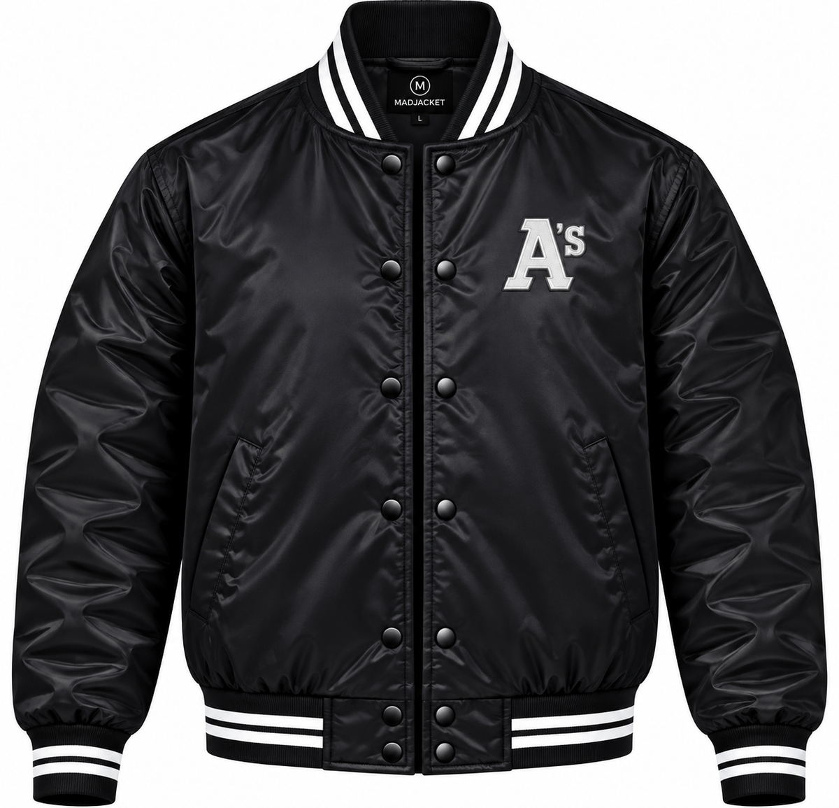 Athletics Black Heavyweight Satin Jacket