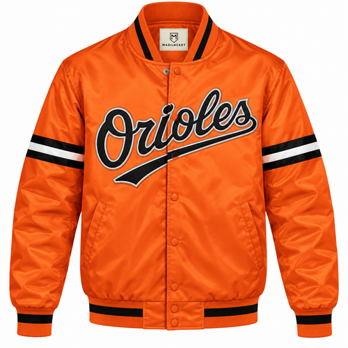 Baltimore Orioles Orange Heavyweight Satin Jacket