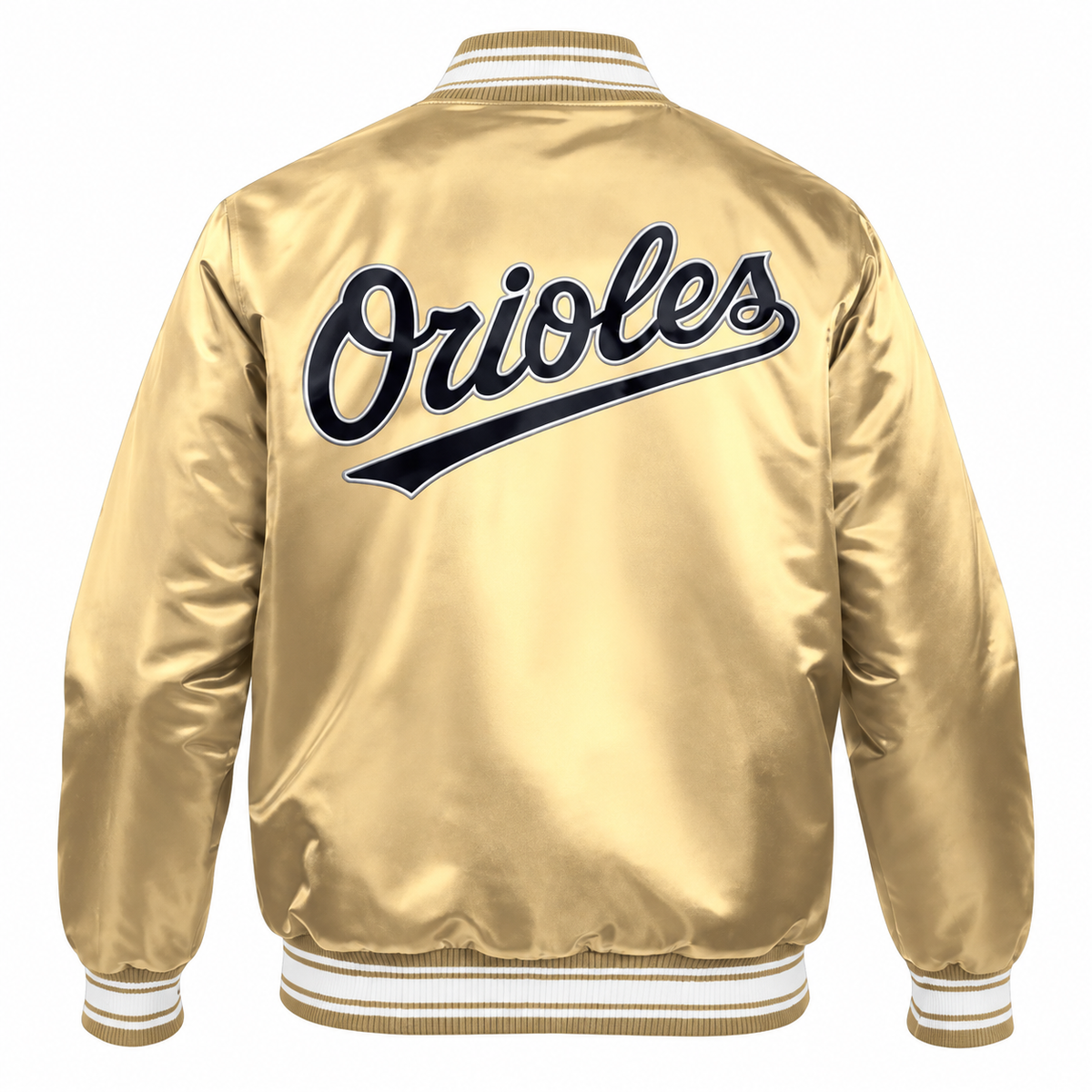 Baltimore Orioles Tan Heavyweight Satin Jacket