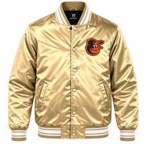 Baltimore Orioles Tan Heavyweight Satin Jacket