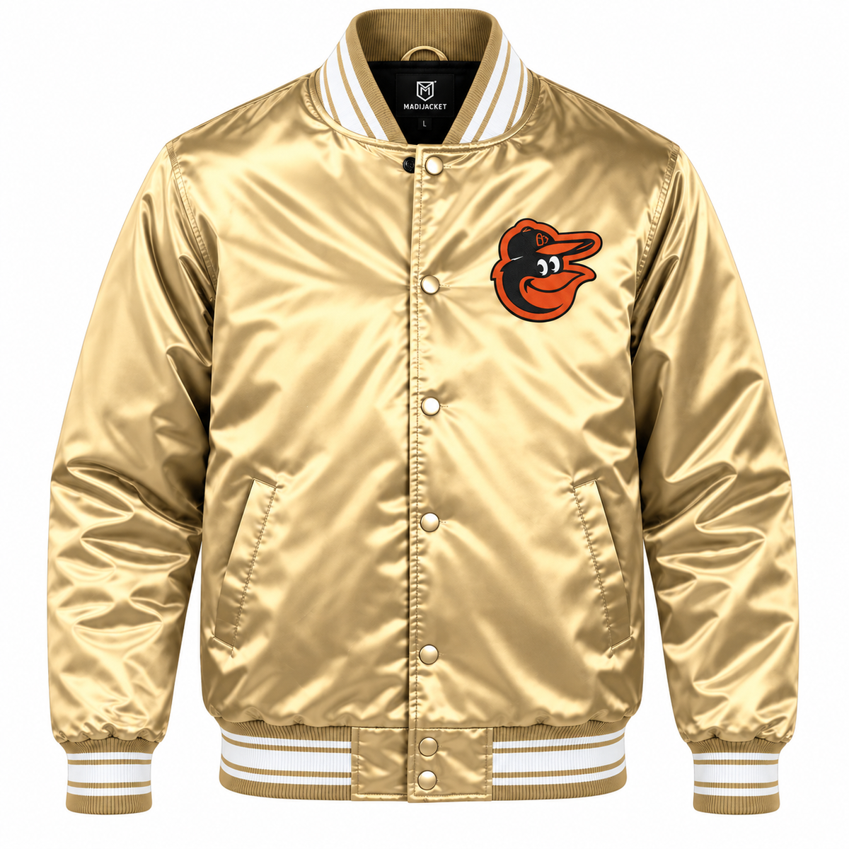 Baltimore Orioles Tan Heavyweight Satin Jacket