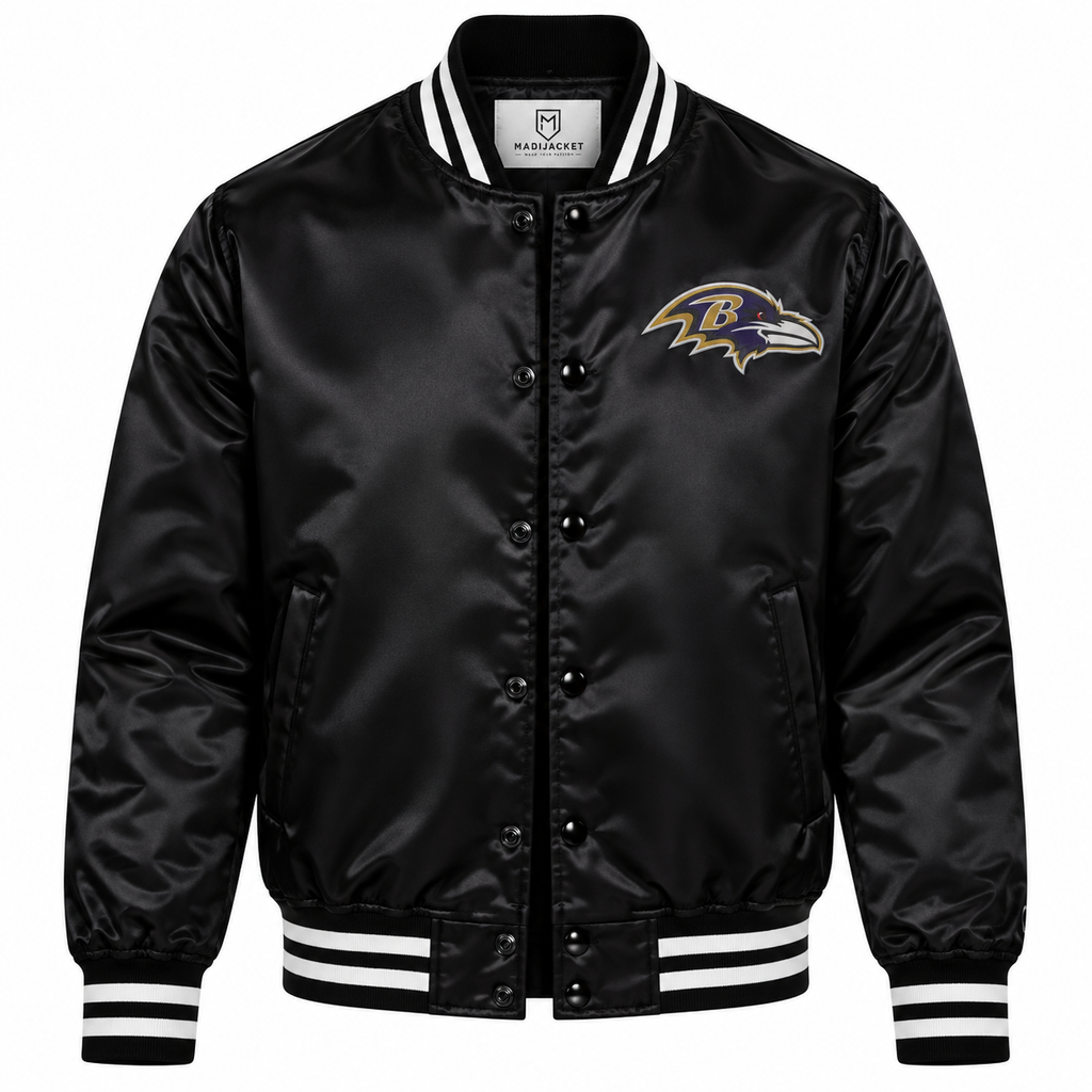 Baltimore Ravens Black Heavyweight Satin Jacket