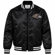 Baltimore Ravens Black Heavyweight Satin Jacket