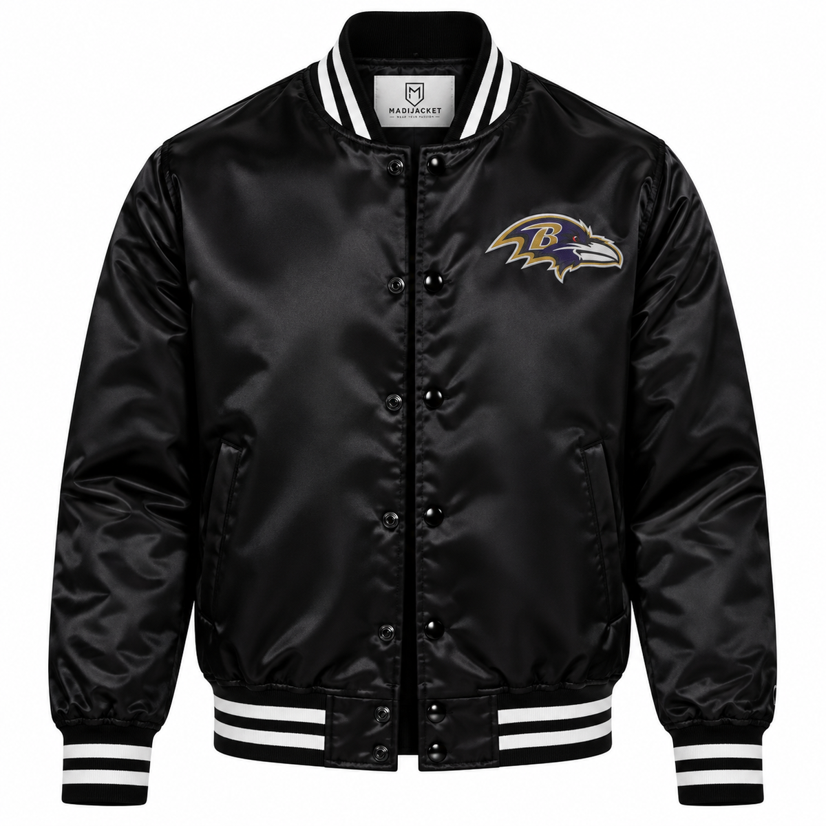 Baltimore Ravens Black Heavyweight Satin Jacket