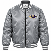 Baltimore Ravens Gray Heavyweight Satin Jacket