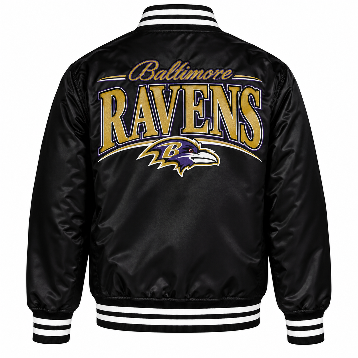 Baltimore Ravens Black Heavyweight Satin Jacket Secondary image