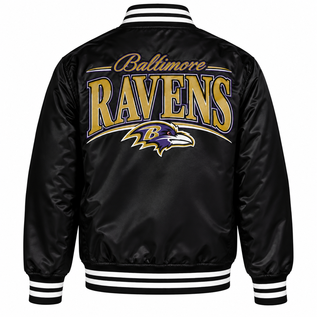 Baltimore Ravens Black Heavyweight Satin Jacket