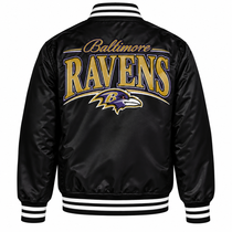 Baltimore Ravens Black Heavyweight Satin Jacket