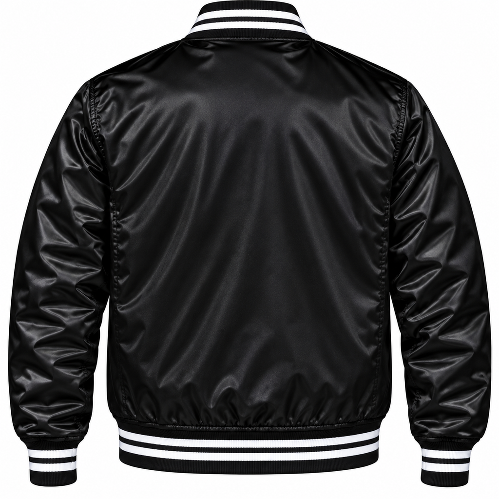 New York Mets Black Heavyweight Satin Jacket