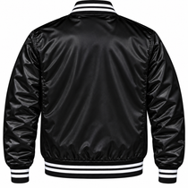 New York Mets Black Heavyweight Satin Jacket