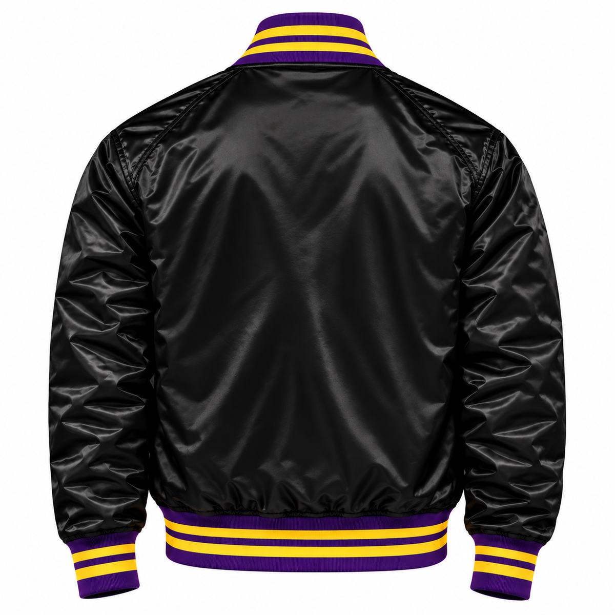 LA Lakers Retro Black Heavyweight Satin Jacket