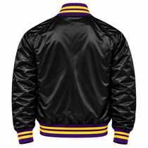 LA Lakers Retro Black Heavyweight Satin Jacket