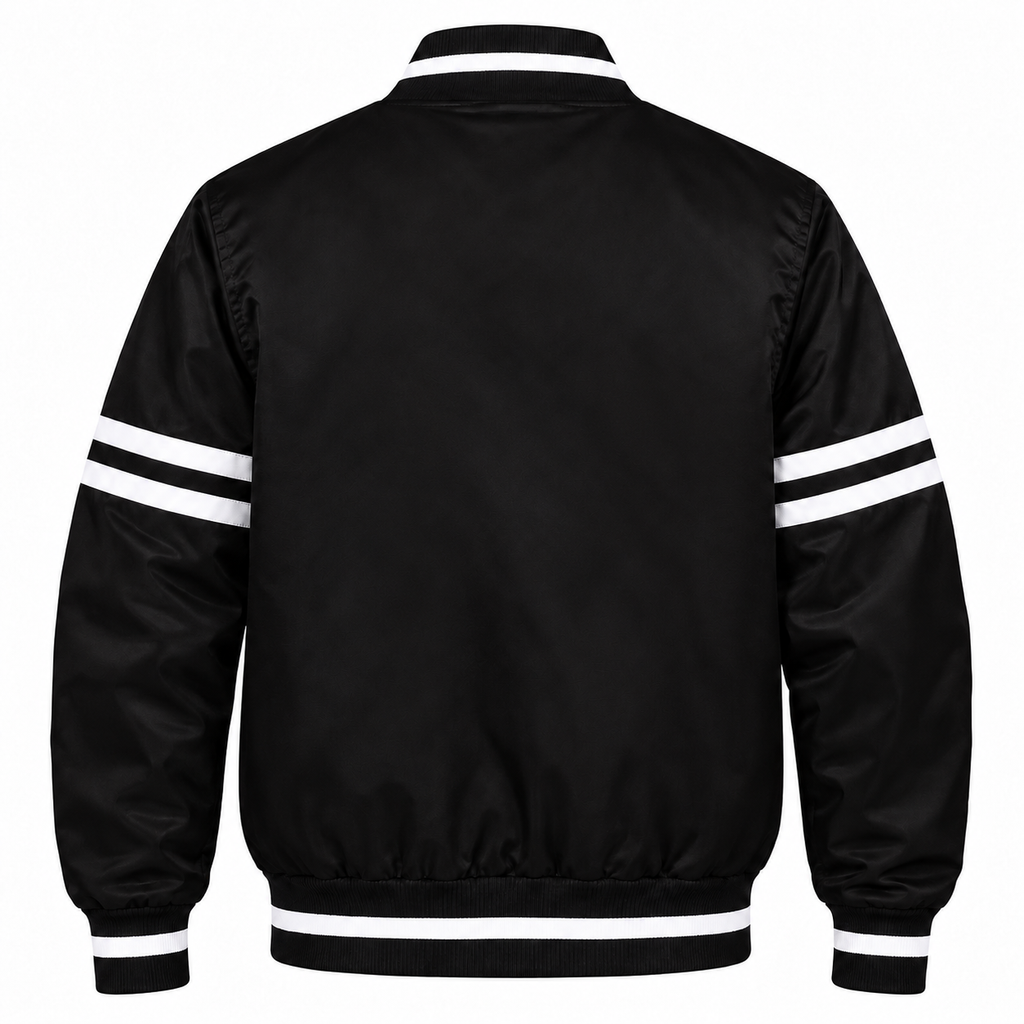 Los Angeles Kings Stripe Sleeves Heavyweight Satin Jacket