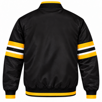 Pittsburgh Penguins Stripe Sleeve Heavyweight Satin Jacket