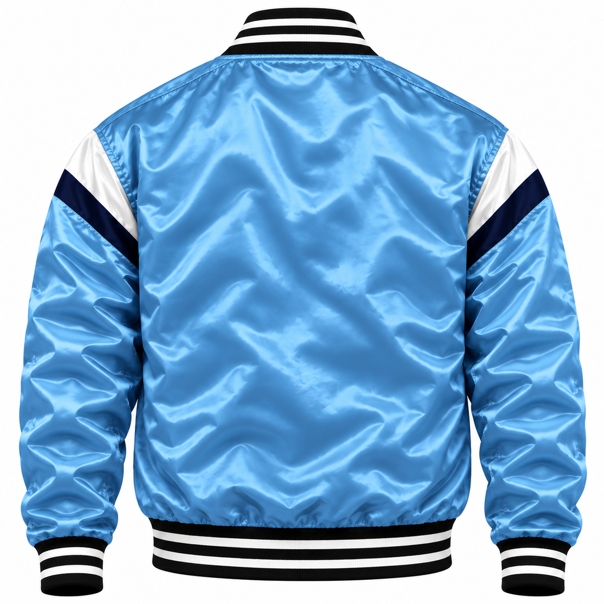 North Carolina Tar Heels Stripe Sleeves Heavyweight Satin Jacket
