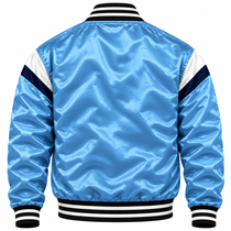 North Carolina Tar Heels Stripe Sleeves Heavyweight Satin Jacket
