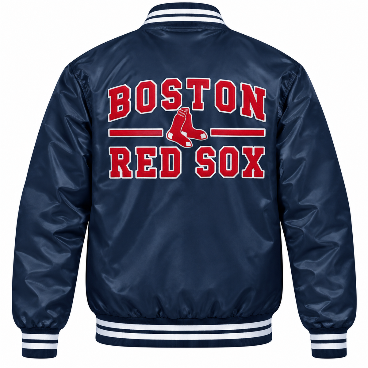 Boston Red Sox Navy Heavyweight Satin Jacket Main image