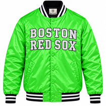 Boston Red Sox Neon Green Heavyweight Satin Jacket