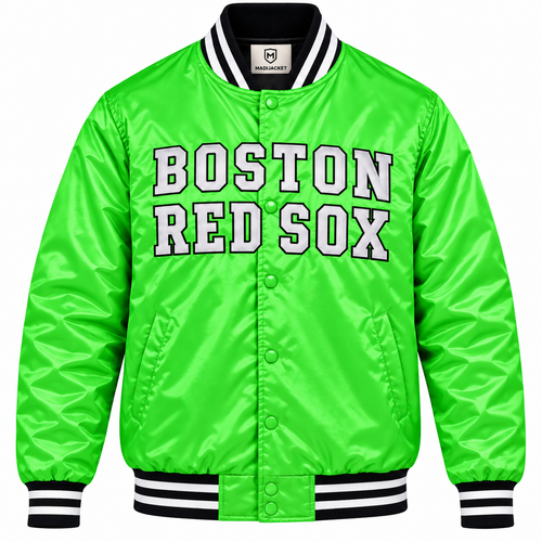 Boston Red Sox Neon Green Heavyweight Satin Jacket