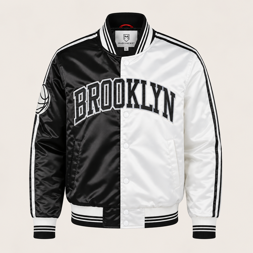 Brooklyn Nets Heavyweight Satin Fan Jacket