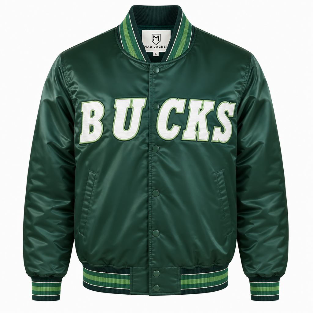 Milwaukee Bucks Heavyweight Satin Fan Jacket