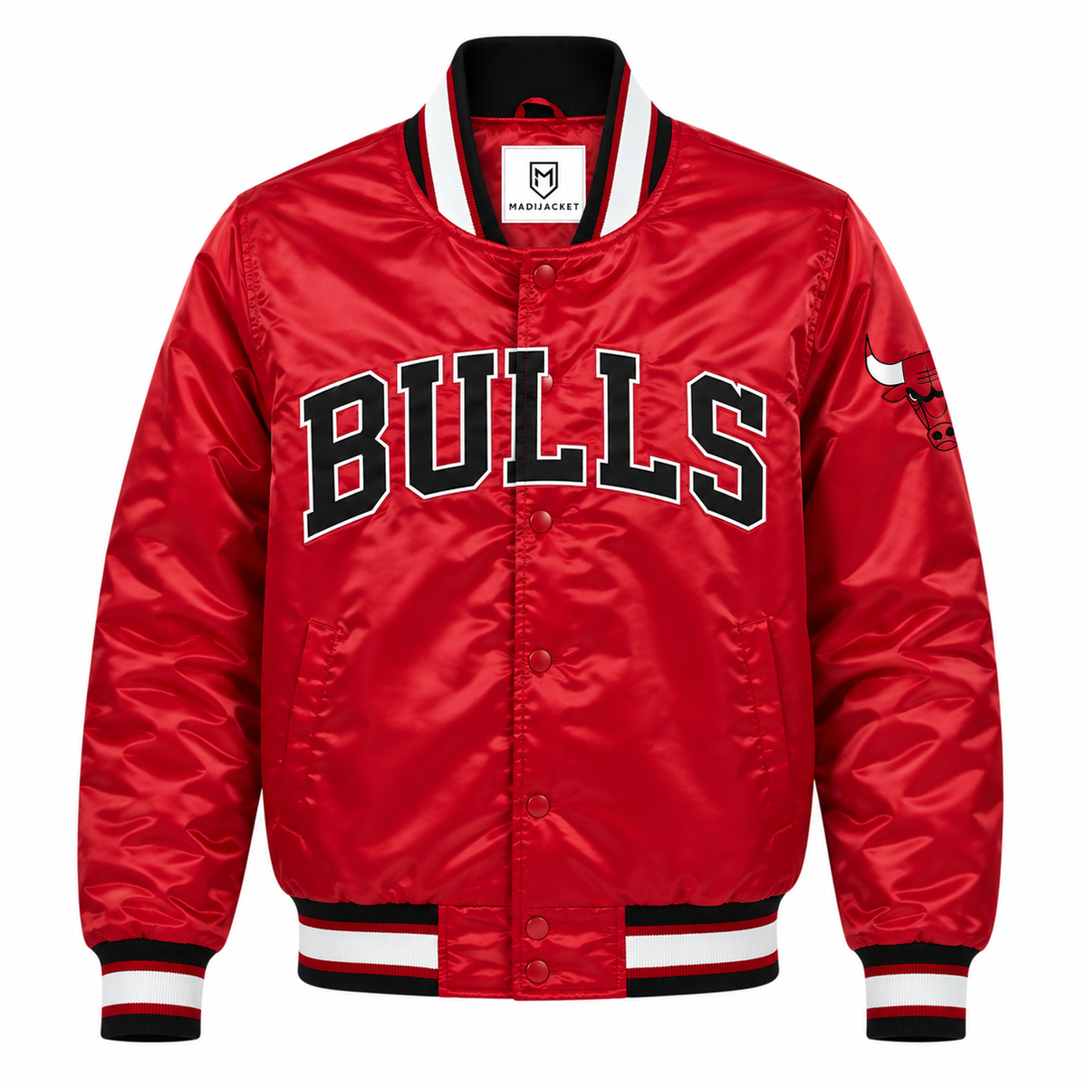 Chicago Bulls Inspired Heavyweight Satin Fan Jacket Main image