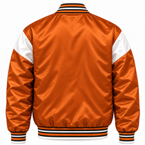 Texas Longhorns Stripe Sleeves Heavyweight Satin Jacket