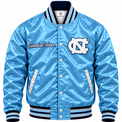 North Carolina Tar Heels Full Snap Heavyweight Satin Jacket