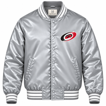 Carolina Hurricanes NHL Heavyweight Satin Jacket Front View