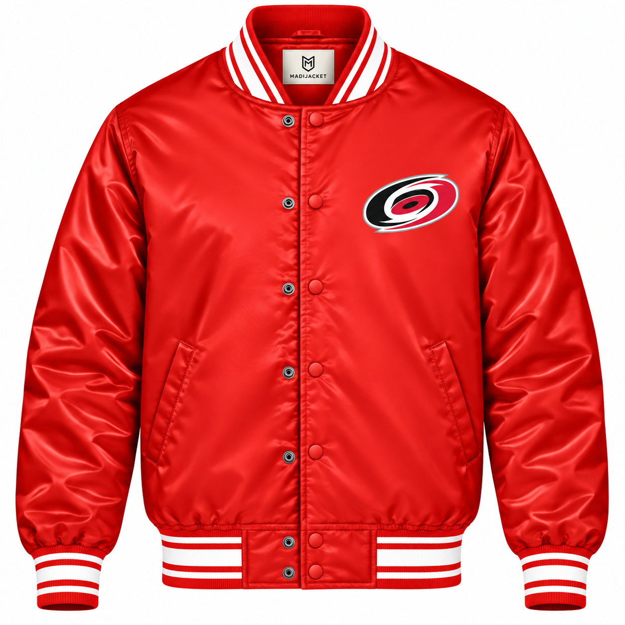 Carolina Hurricanes Red Heavyweight Satin Jacket Secondary image