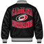 Carolina Hurricanes NHL Heavyweight Satin Jacket Back View