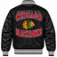 Chicago Blackhawks NHL Heavyweight Satin Jacket Back View