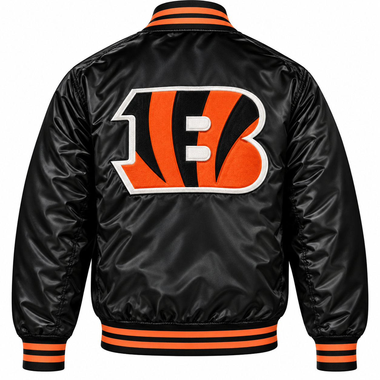 Cincinnati Bengals Black Heavyweight Satin Jacket Secondary image