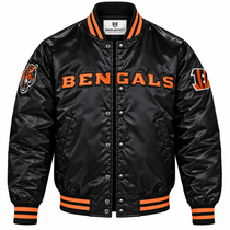 Cincinnati Bengals Black Heavyweight Satin Jacket