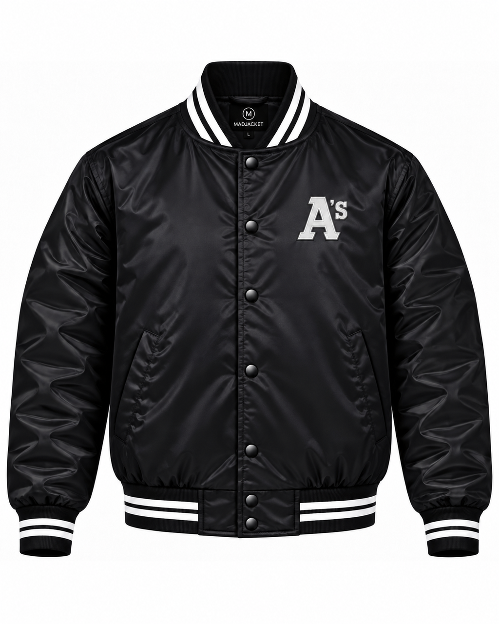 Athletics Black Heavyweight Satin Jacket