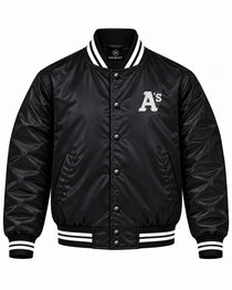 Athletics Black Heavyweight Satin Jacket