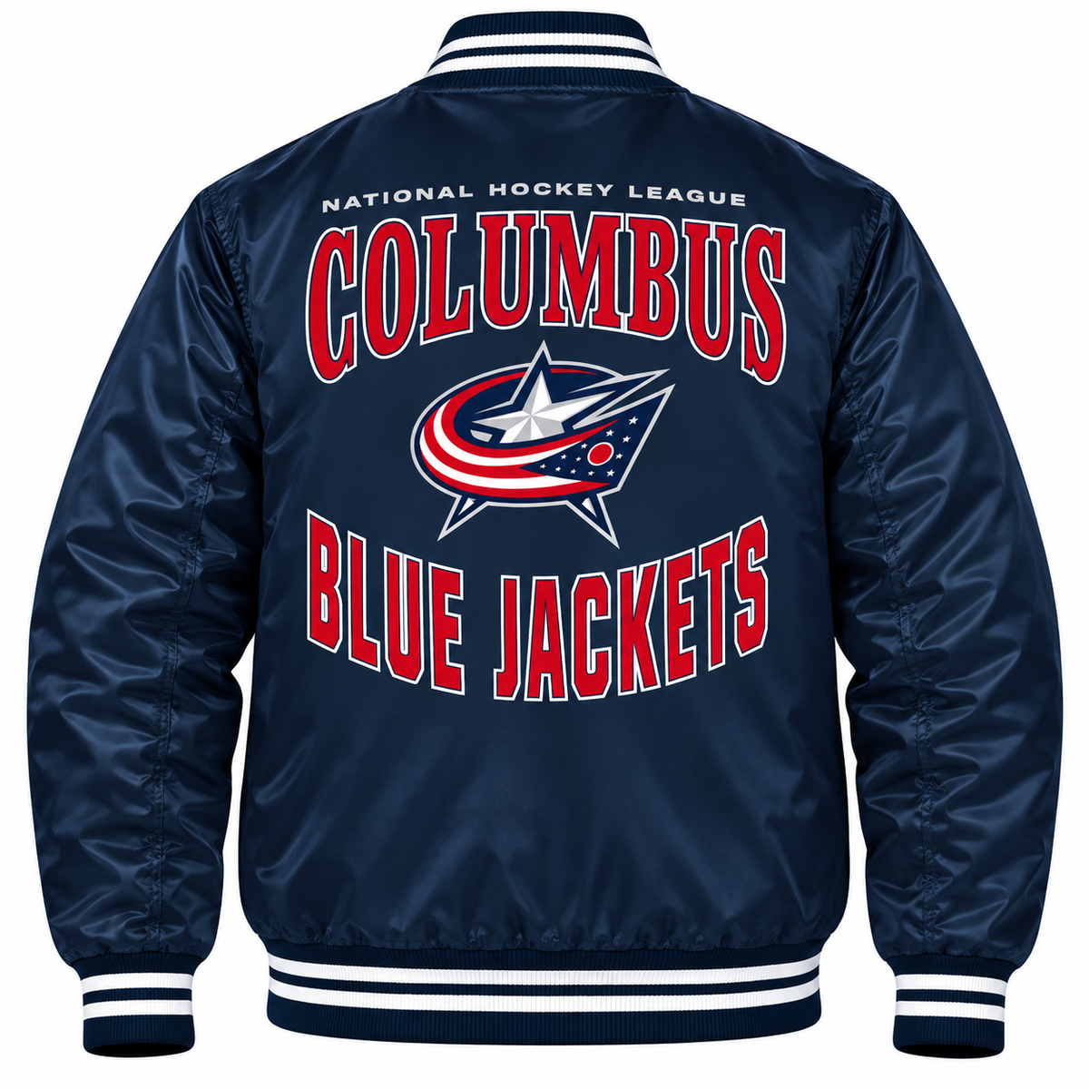 Columbus Blue Heavyweight Satin Jacket Main image
