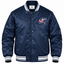 Columbus Blue NHL Heavyweight Satin Jacket Front View