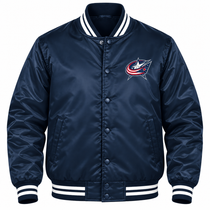 Columbus Blue Heavyweight Satin Jacket