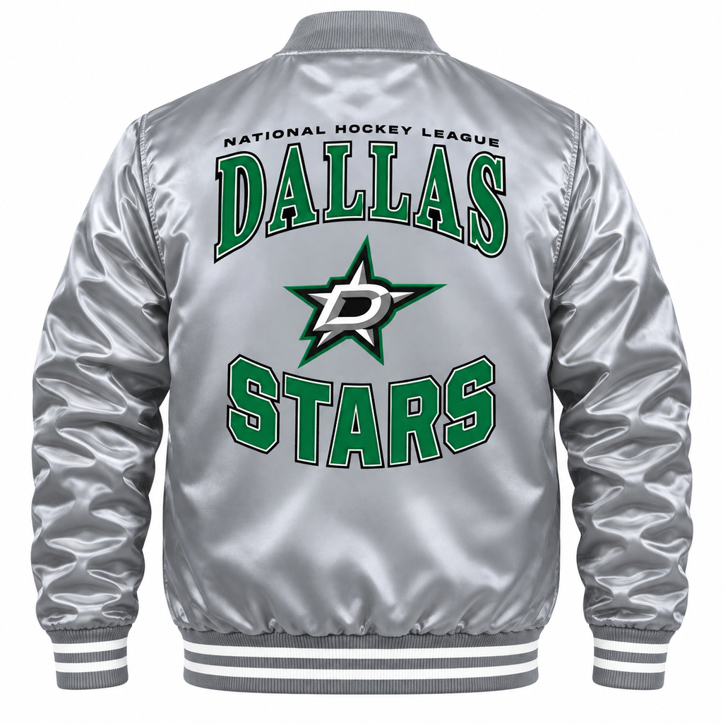 Dallas Stars NHL Heavyweight Satin Jacket Back View